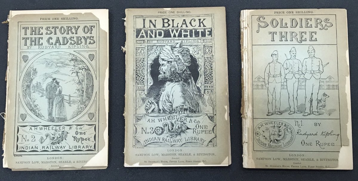 RareBooks37996's tweet photo. Three by Kipling from the Indian Railway Library (1888) #Kipling #India #Railways #NineteenthCentury #Literature #SpecialCollections #UTKLibraries https://t.co/OpoqaaWkTe