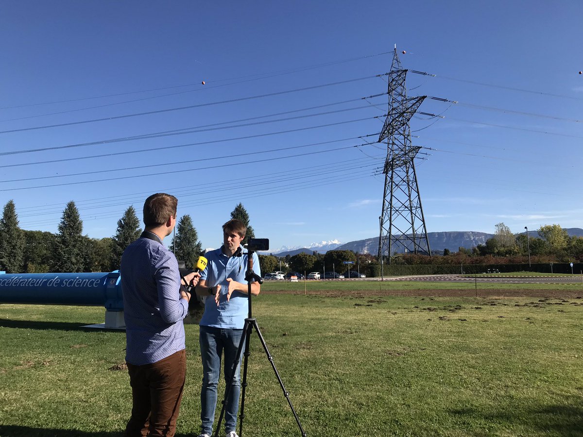 HildeLyn's tweet photo. Nice place for an interview. Mont Blanc in the distance. 
#cernnor #scicomm #cern https://t.co/1N1v2G3Ohb