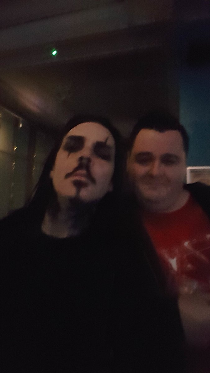 My good friend David and I after my second show with Kuro. David wearing a very stylish Seraph Sin shirt.