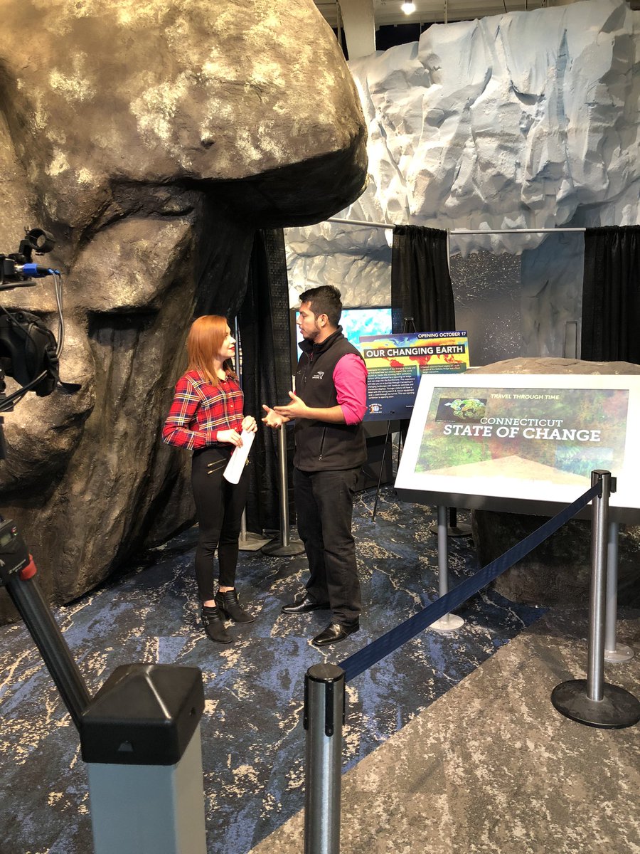 CTScienceCenter's tweet photo. Our Changing Earth opens tomorrow and @TelemundoCT was here to check it out, along with some special ways you can see it on this opening weekend #OurChangingEarth @PitneyBowes https://t.co/JzSG8HzuoA