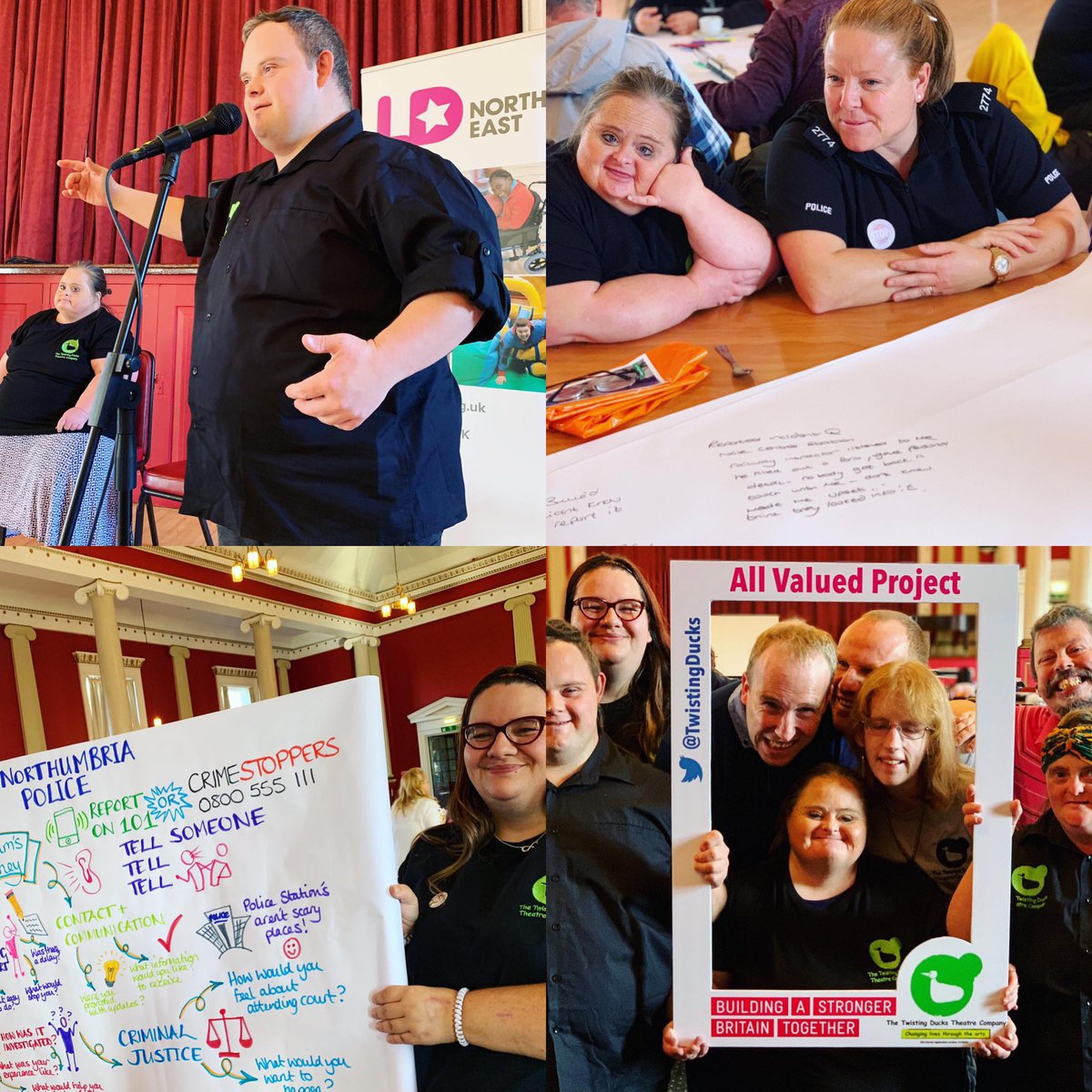 The Twisting Ducks delivered a presentation at @ldnortheast as part of our All Valued Project around #HateCrime, #MateCrime, #Radicalisation and #Extremism to support @northumbriapol to help fight against those issues in the North East of England. #learningdisabilities #autism