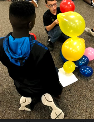 MrsRimbo's tweet photo. Team 1 STEAM Challenge: Build the tallest balloon tower that you can! @CRISCougars #CRISTeam1 https://t.co/xsNeBuqOPV