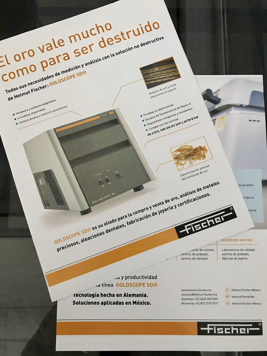 HelmutFischerMx's tweet image. El Oro vale mucho cómo para ser destruido. 
Helmut Fischer presente con Goldscope SD y otras pruebas no destructivas, para el control de calidad de joyería en Expo Joya Guadalajara. 

Tecnología hecha en Alemania. 
Soluciones aplicadas en México. 

#MeasuringMadeEasy #ExpoJoya19
