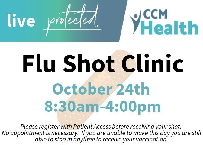 CCM_health's tweet image. #LiveProtected #CCMHealth #FluShot