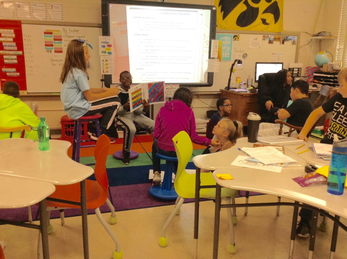 In Lead Time we are getting ready for student-led conferences. We are going through our conference paper and Leader Binders to think about what we will say. #KLAstutakeover #studentvoice