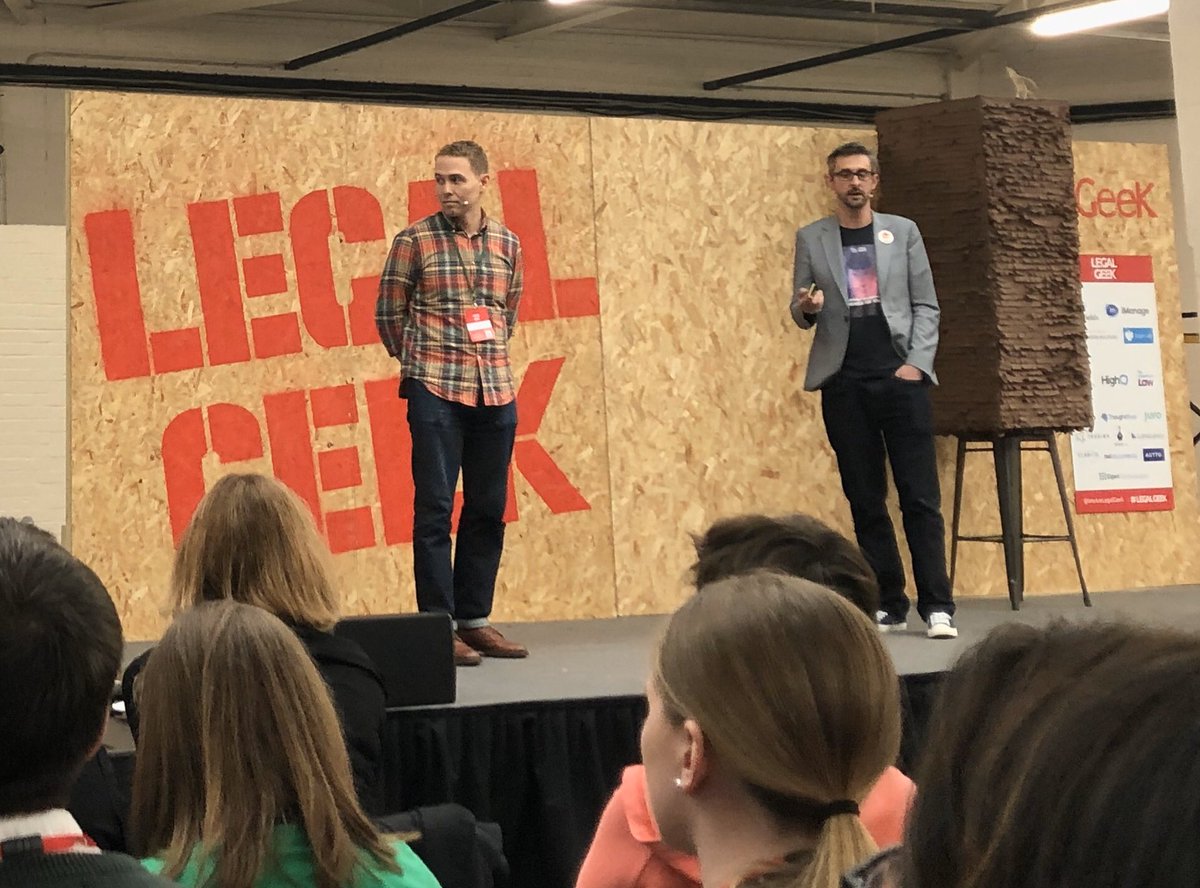 Nicola_Shaver's tweet photo. @alexgsmith and James Pilgrim (Linklaters) talking Knowledge Management 3.0 @ #legalgeek - finding the data, wrangling the data & delivering insights #bringbackboring #IAbeforeAI #wearelegalgeek #KM https://t.co/gPxeBguj9p