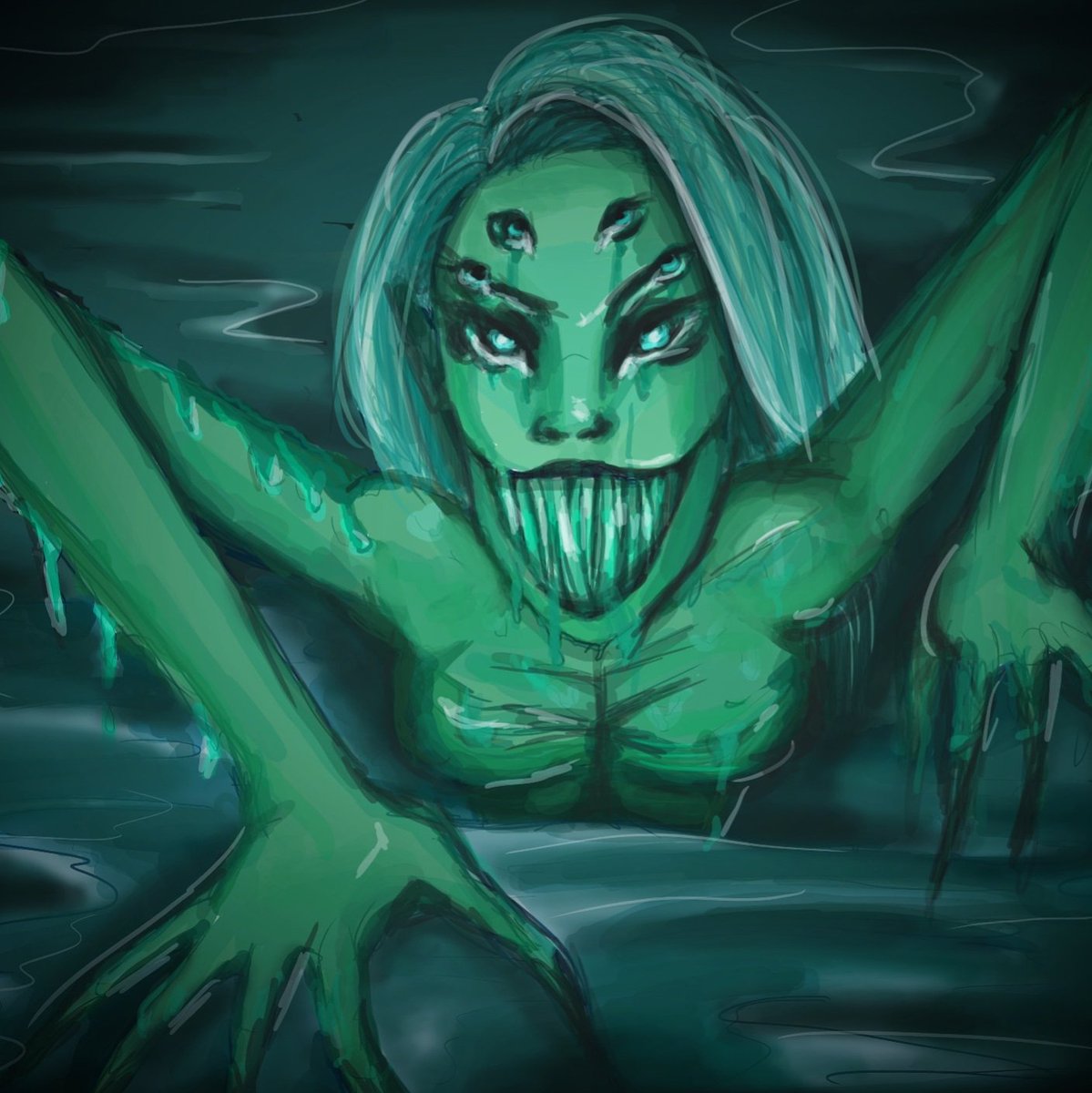 skyfire_arts's tweet photo. #31monstergirls Day 2 - Slime #inktober #art #monstergirl https://t.co/LANl7RLCwi