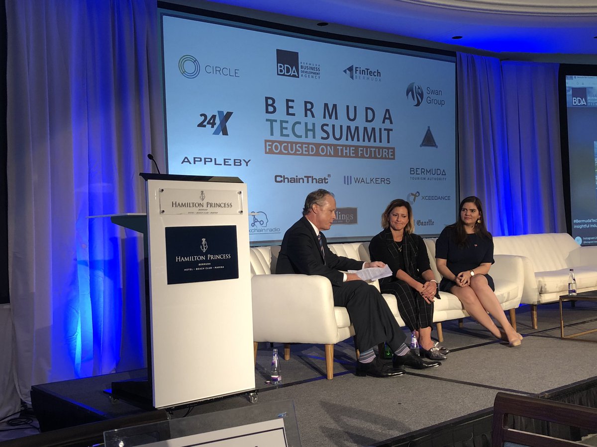 BdaKevin's tweet photo. Continuing the theme of #FocusOnTheFuture our panel of @pagecrhn @EmergeDev look at different approaches to tackling some of the worldβs biggest problems #BTW19 #BermudaTechSummit #BermudaTechWeek #BermudaIsDifferent #moonshotfactory @investBermuda @fintechbermuda https://t.co/yBIkAmSEqd