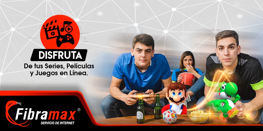 Disfruta al máximo de tus series, películas y juegos en línea junto a tus amigos gracias a #Fibramax 🎬📡🎧🎮

¡Contamos con planes de 25 megas x 25 dólares!

Visita nuestro sitio web y elige el mejor plan para ti: fibramax.ec
PBX: 02 602 15 00
WhatsApp: 099 19 19 300
