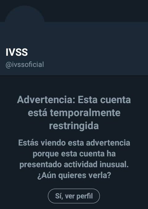 No podrán silenciarnos bloqueando la cuenta del 
<a href="/ivssoficial/">.</a>
#NoMoreTrump 
 #ALIVSSNOLOPUEDENCALLAR