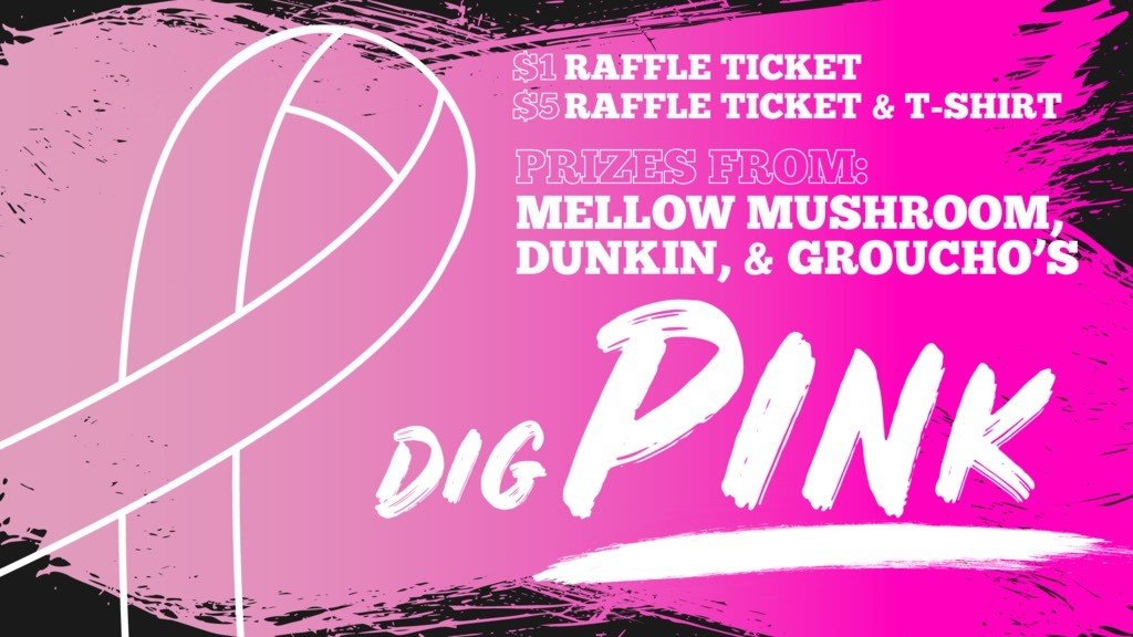 Come out to the Volleyball game Friday @ 7pm decked out in pink for a chance to win awesome prizes and free Chick-Fil-A!