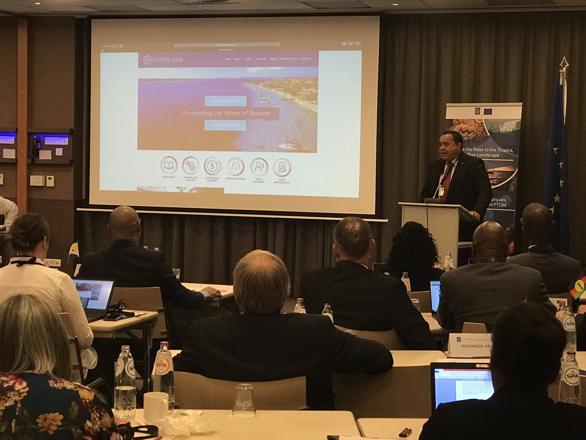 “We are the third best diving place in the world” governor <a href="/ERijna/">Edison Rijna</a> talking about Bonaire as first Blue Destination in the world during the <a href="/OCTassociation/">Overseas Countries & Territories Association</a> Ocean Conference. #sustainability #SDGs #Bluedestination #Masterplan2030 #impact4islands