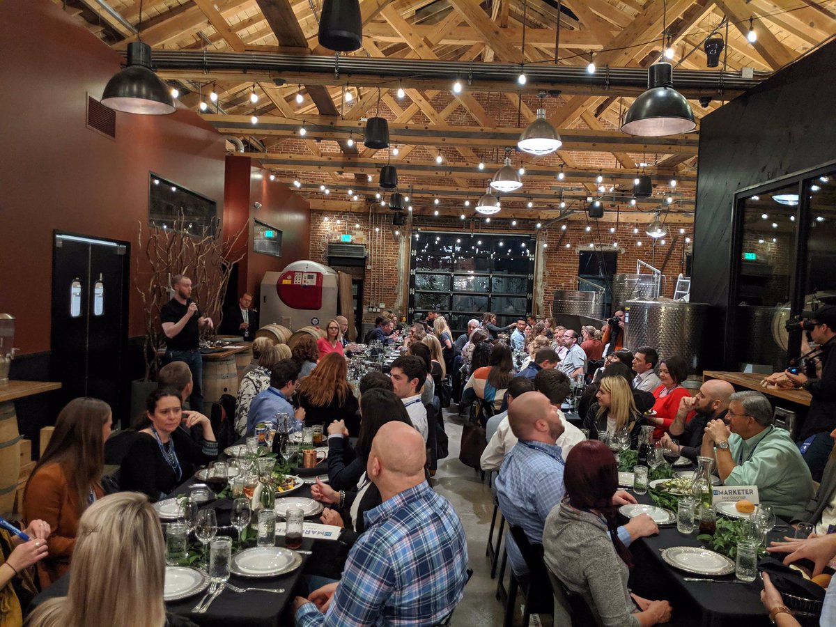 We are talking about data, but also still thinking about our fabulous dinner and conversations last night. #EdMarketer