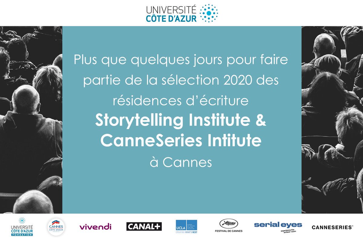 Un projet de scénario en vue ?
Rejoignez vite nos résidences d'écriture !!!
univ-cotedazur.fr/events/cannes-…
univ-cotedazur.fr/events/cannese…
#seriestv #seriecanal #cinema #film #screenwritter #screenplay #scenario #appelascenario #appelapitch ,
#residencedecriture #cannesfestival