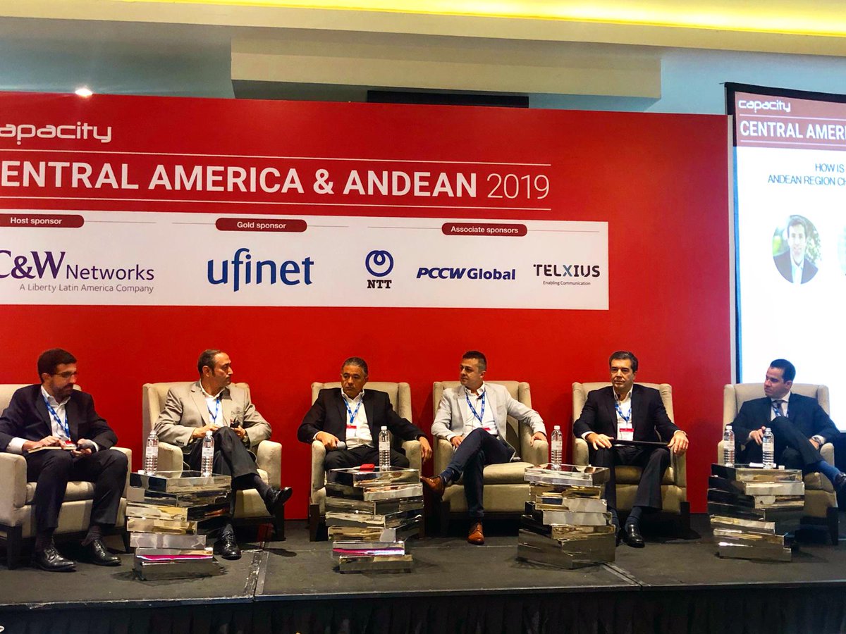 capacitymedia's tweet photo. #CapacityCAA, Day 1: Interactive Panel - How is #digital transformation in Central America and the Andean region changing market dynamics? @altvil @GoldData @Internexa2016 @entel @Telefonica #TransOceanNetwork https://t.co/VsKlsiqzmc
