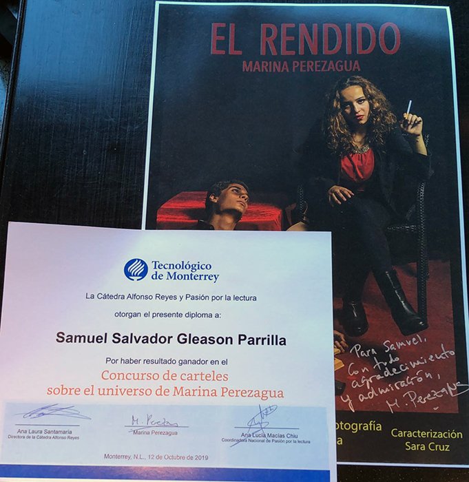 ehecdmx's tweet photo. #FelizMiercoles😃👏🐏¡Felicidades Samuel Gleason Parrilla!
Ganador del concurso de #carteles sobre el universo de @MarinaPerezagua con su obra "El Rendido". 📚🖥 🖌📸
#OrgulloTec #MarinaPerezagua #OrgulloLCMD #EHE
@ITESMCEM @EHEITESM @ConectaTECmx @TecdeMonterrey @CatedraAR https://t.co/cdq24ZxYHG