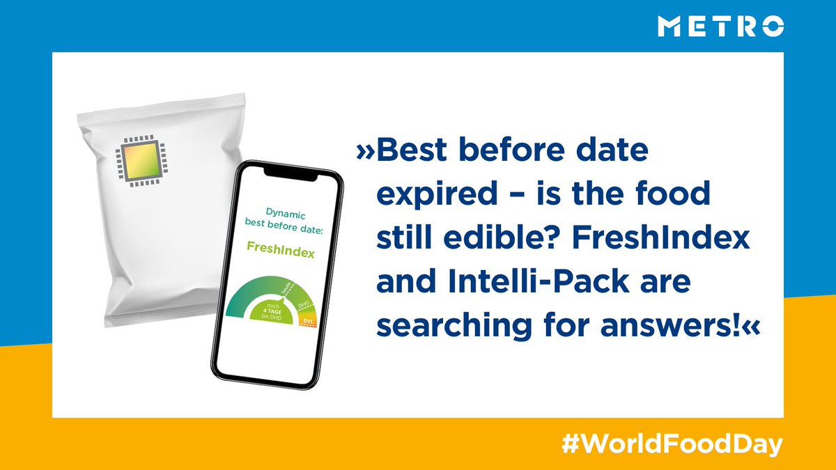 METRO_Politics's tweet photo. To combat #foodwaste, innovations are needed: that’s why METRO takes part in the research projects FreshIndex & Intelli-Pack https://t.co/5TObbreN7Q. The idea: provide additional information on the actual freshness of products so that less edible products end up in trash. #wfd19 https://t.co/f6bh9ONJK8