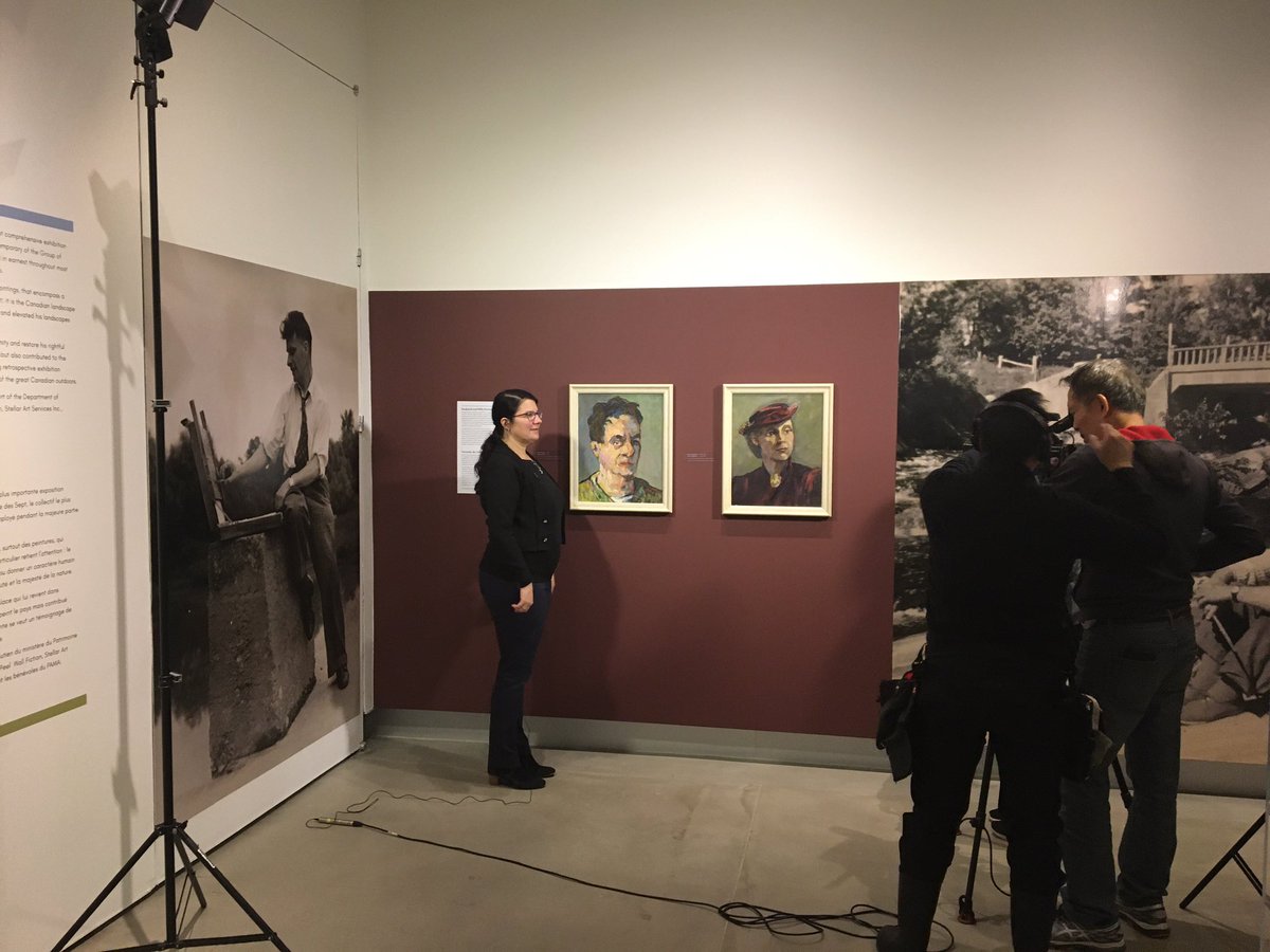 visitpama's tweet photo. Thanks to #FairchildTV for coming in today to do a feature on the new exhibition #GeorgePaginton, Painting a Nation. https://t.co/y26wBaZNtl