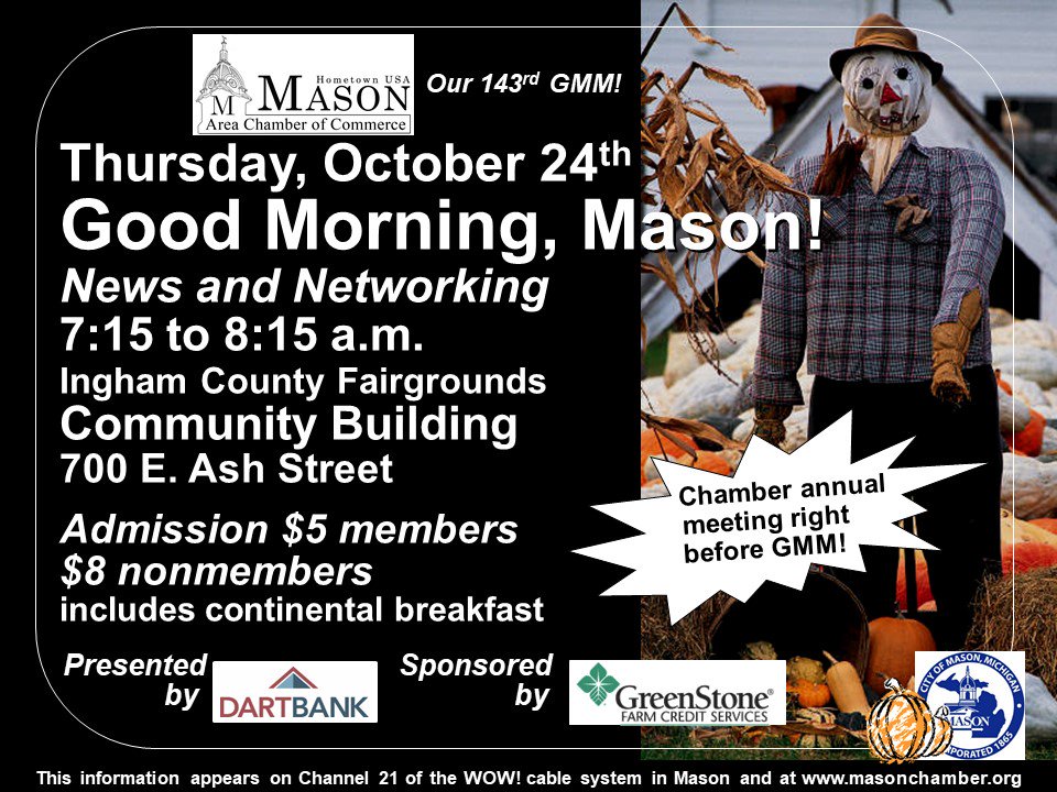 MASON in Motion UPDATE October 16, 2019 conta.cc/2OSiNOY