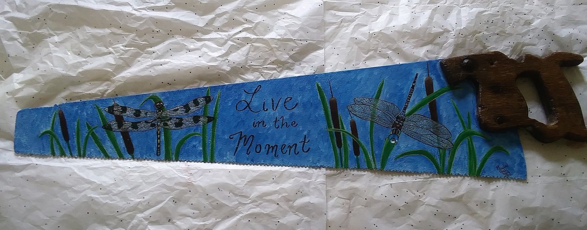 Excited to share the latest addition to my #etsy shop: Hand-Painted Dragonfly Saw-Blade, Dragonfly Art, Metal Art, Painted Saw-Blades, Gifts etsy.me/32vF8G9 #housewares #homedecor #blue #green #paintedsaws #metalart #acrylicpainting #dragonflyart #painteddragon
