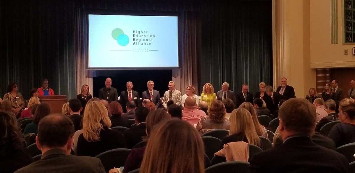 RileysStacy's tweet photo. The Higher Education Regional Alliance (HERA) launch was a success. 18 higher ed institutions in southeastern WI collaborating to close achievement gaps, aligning to support a changing economy, unifying to connect businesses w/ talent. #gatewaytech #HERA https://t.co/TPbjeR8kKc