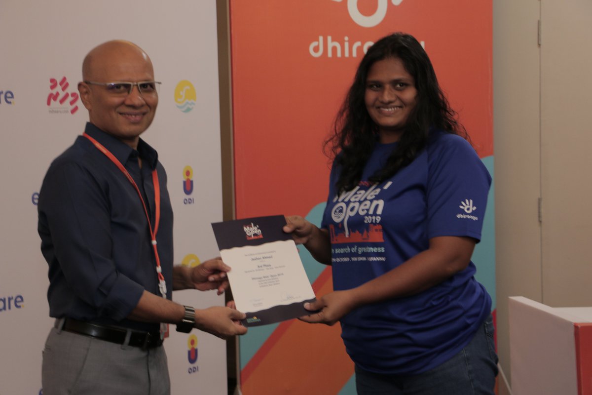 maaleopen's tweet photo. "Congratulation to Jeehan Ahmed for winning 3rd place of Under 40 Female - 1KM category of Dhiraagu Male Open 2019  @dhiraagu @MaldivesSwim __o.d.i__ @encreare @Mihaarunews @MaleCitymv
 #DMO #SwimNation #800kmpool" https://t.co/JBbpEFAjYo