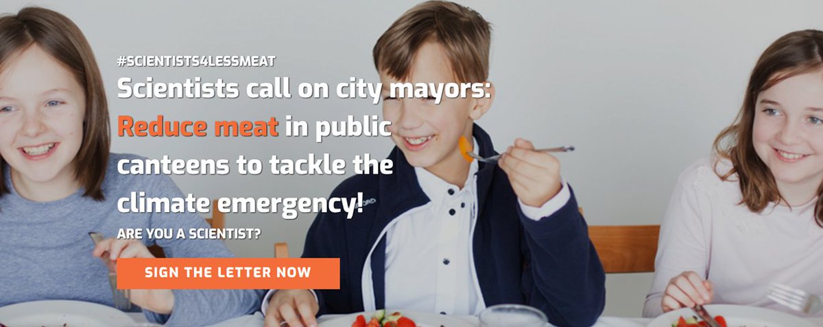 olga_kikou's tweet photo. Hundreds of scientists calling on city mayors to tackle the negative impact of industrial meat production & consumption on our planet by reducing the amount of meat & increasing plant-based foods served in public canteens!
#Scientists4lessmeat https://t.co/eTrX0M2JN3