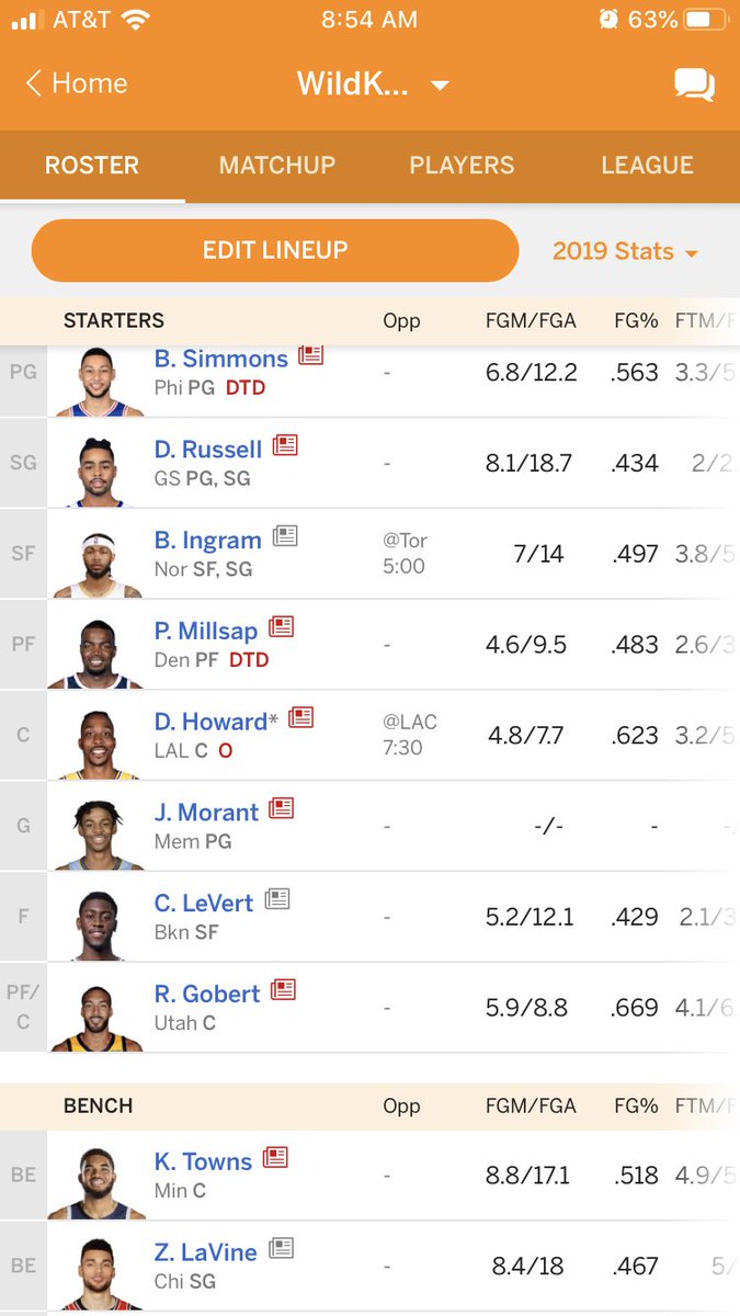 SamSeaScheller's tweet image. Hey professional basketball writer @DaneMooreNBA what is your opinion on my fantasy basketball roster