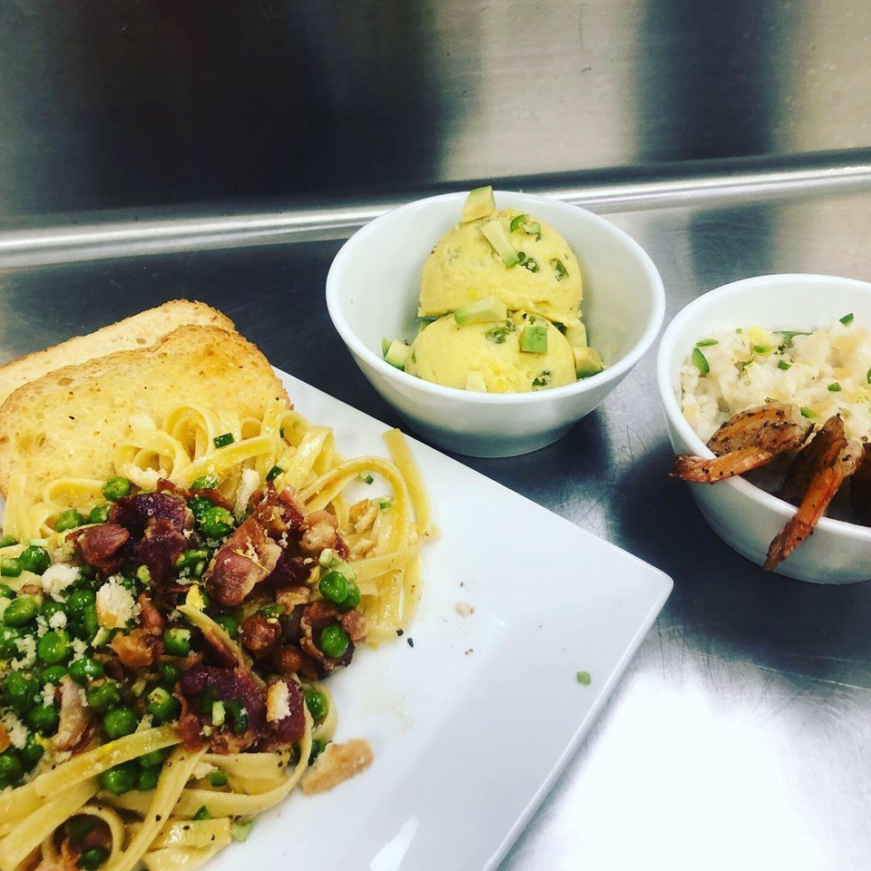 Learn4Life's tweet photo. Our #CulinaryArts students rocked pasta, rice, and grains day! ๐ ๐ ๐พ
Today's Menu: Roasted Poblano Polenta w/ Spicy Sausage Bolognese (grains), Shrimp and Asparagus Risotto (rice), and Fettuccini Carbonara (pasta). #CareerTechEd #Learn4LifeCTE #ChangeYourStory https://t.co/oagjJgh2j4