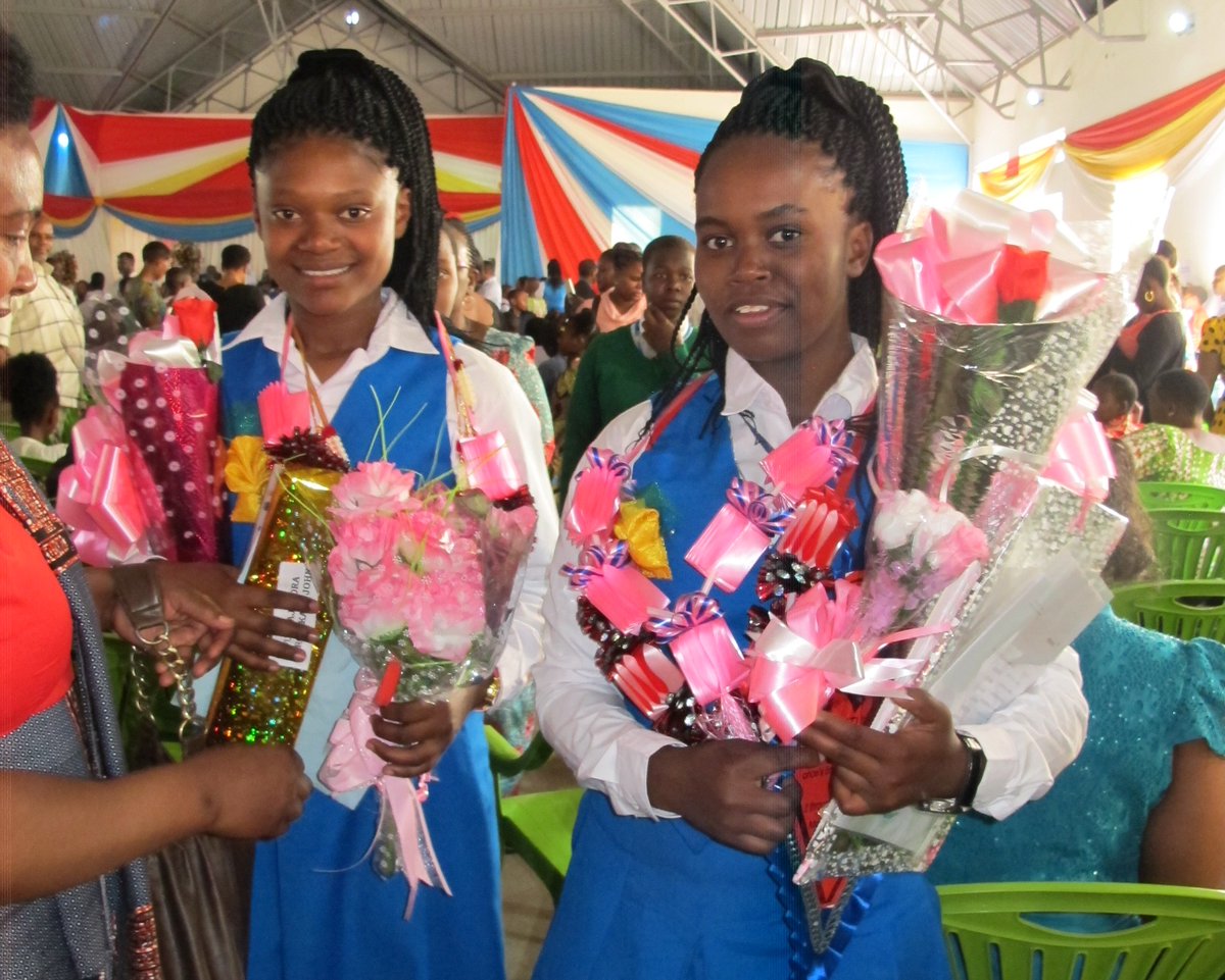 GirlsFDNTanz's tweet photo. Three TGFT's Form 4 Graduates- Veronica, Esther and Laurine- graduated from Henry Gogarty Girls School. They are the first in their families to graduate from secondary school (11th grade). We, their parents and families are so proud of their achievements! #Tanzania https://t.co/sxPtnlM6In