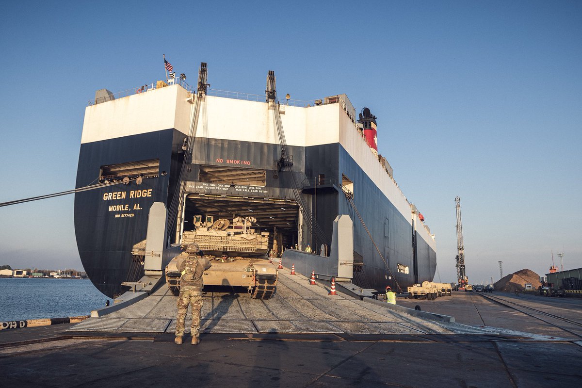 Baltic Security on Twitter: &quot;On Oct 16, 2019, military equipment assigned to 1-9 CAV, 2nd Armored Brigade Combat Team, @1stCavalryDiv, arrived at the Port of Rīga, Latvia ?? by Ro-Ro vessel #GreenRidge