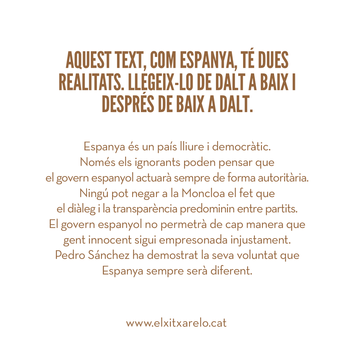 TxellSaGo's tweet photo. 3/3 I tot això ben acompanyat d'un toc d'humor, que no ens anirà gens malament en aquests dies tan durs. Gràcies als companys de @elxitxarelo, que amb el seu enginy lingüístic ens ajuden a seguir #rientalacatalana. https://t.co/v1ZqMUuMF4