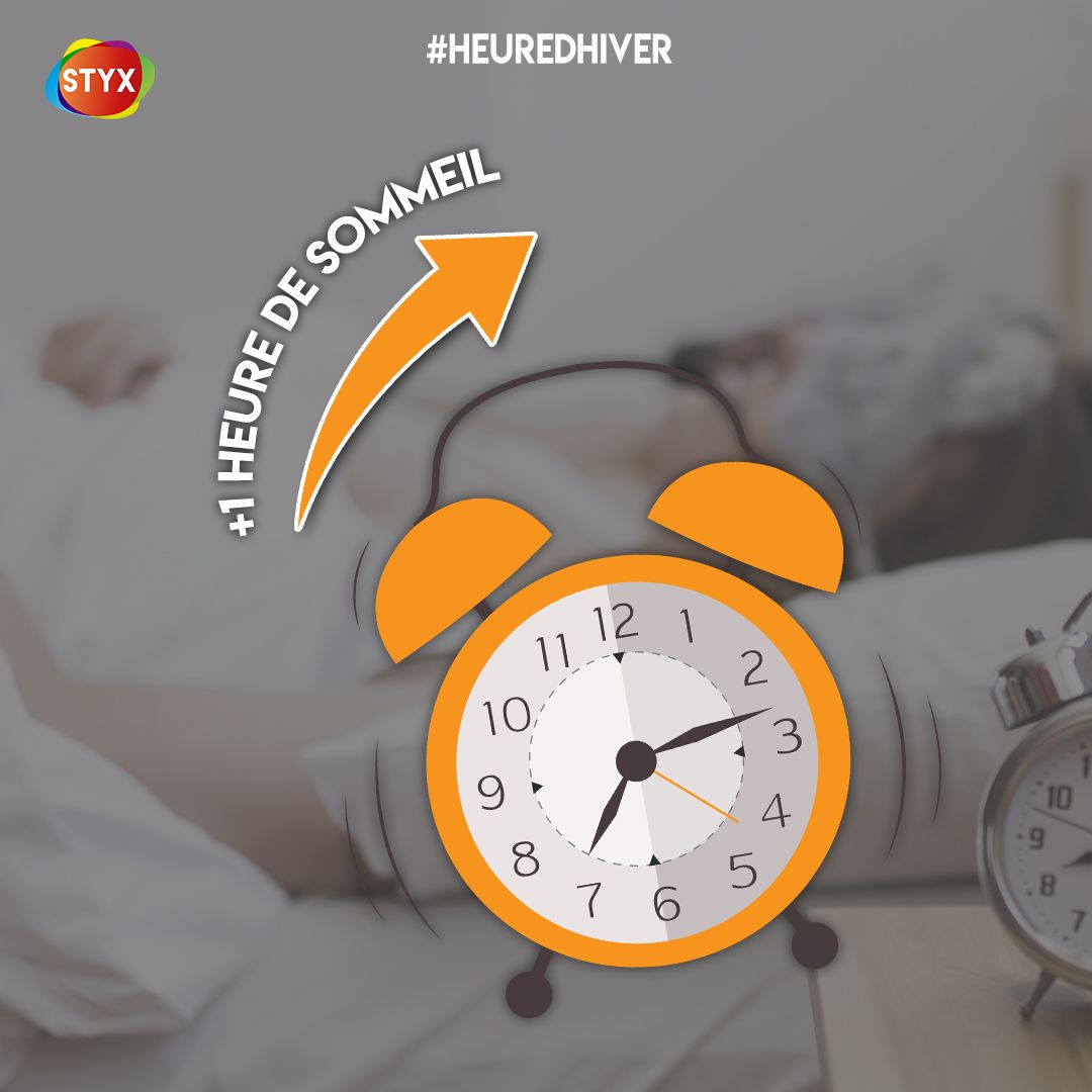 Qui dit heure d'hiver, dit... 1h de sommeil en plus 😄😴

Alors n'oublie pas de régler ton réveil (qui utilise encore un réveil ? 🙄) !