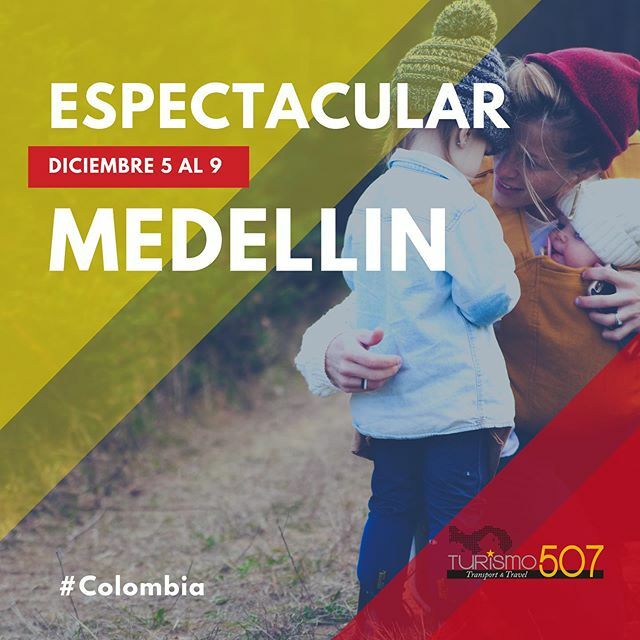 Turismo507pty's tweet photo. 🇨🇴 Espectacular Medellin

Medellín Espectacular 5-9 de diciembre 2019 
Paquete incluye:
-Boleto aéreo con impuestos Vía Copa *Salida de PTY 9am / Regreso MDE *630pm
-Traslados in/out
-Alojamiento hotel Mediterráneo
-Desayunos
-City Tour y compras
-Full D… https://t.co/r5cKhCDbRG https://t.co/PSW9NRppu5