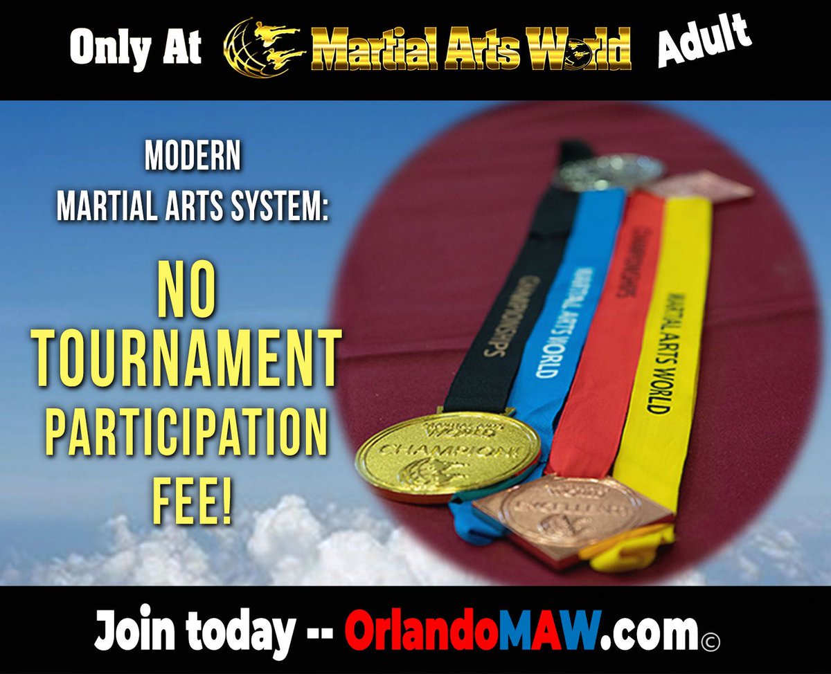 maw_orlando's tweet image. No tournament participation fee! With our modernized martial arts system you will become a life champion.
Join today - Orlandomaw.com/adult
Phone:(407) 897-6000