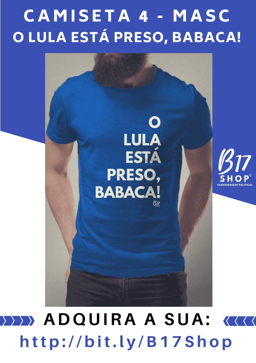 B17Shop's tweet photo. - SEMPRE BOM LEMBRAR -

📣  #OlulaEstáPresoBabaca

Já viu nossa linda coleção de camisetas para eternizar esse dia? ahahahahahaha 😎👉🏼👉🏼💚💛

Veja todos os modelos: 
➡ B17 SHOP - https://t.co/dJKRLcqDss https://t.co/WYd9Vk04sp
