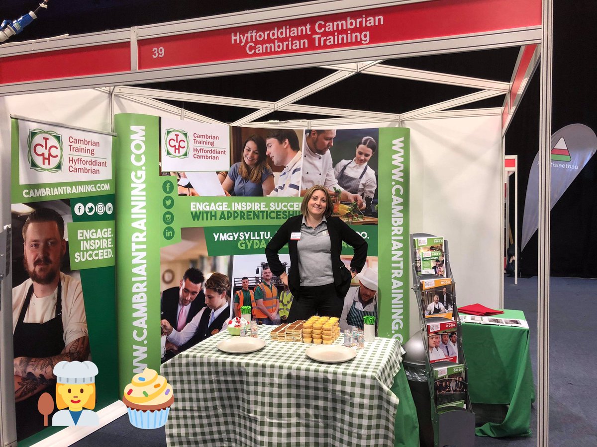 CTCwbl's tweet photo. We are here at SkillsCymru #Llandudno from 5pm - 7pm, come by our stall to talk all things apprenticeships & have a go at our activity! 😀🍰👌🏾
#apprenticeships #training #futurechefs #apprenticebaker https://t.co/jE573v2VwV