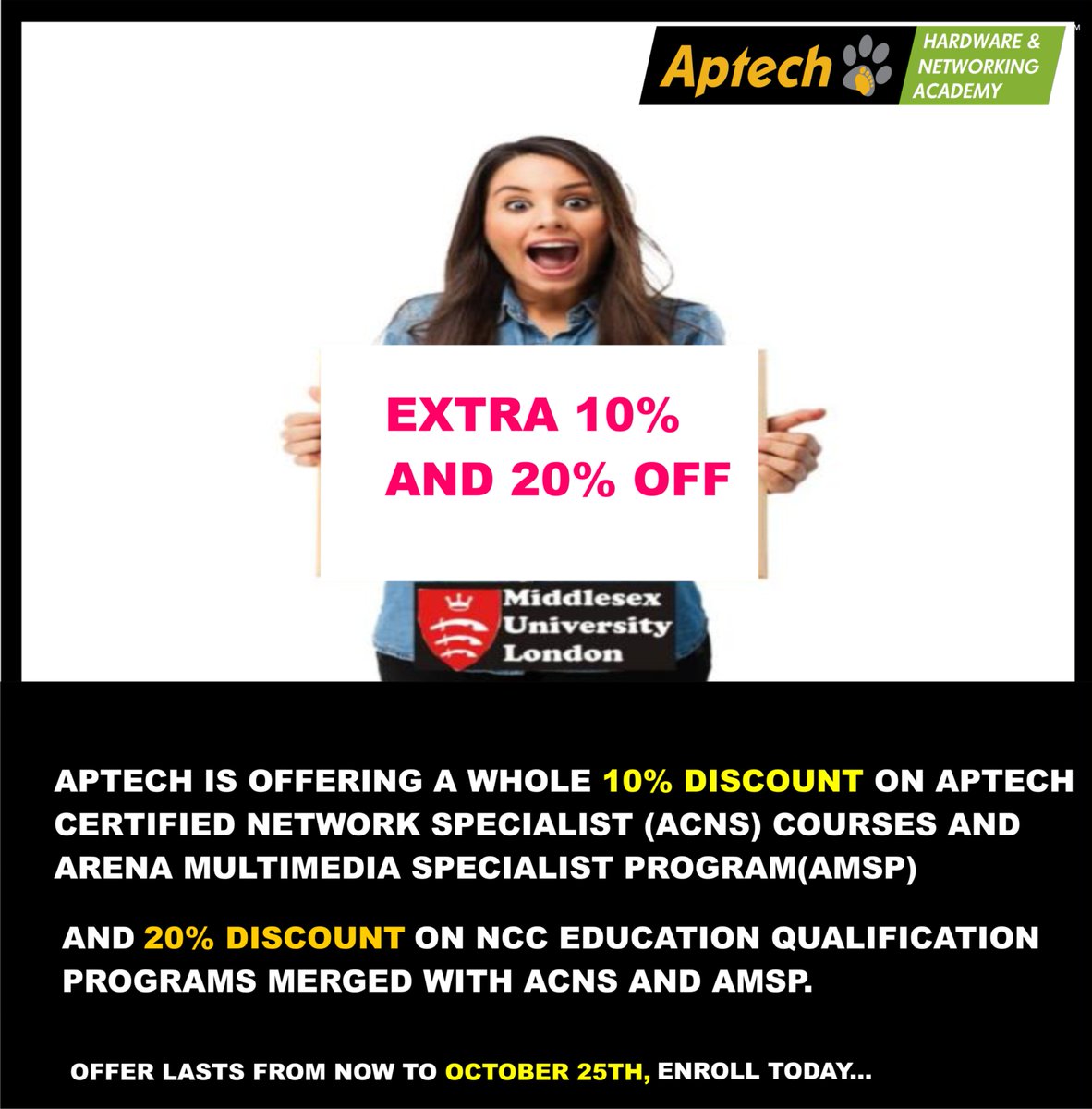 aptechmabushi's tweet photo. Study Overseas with ease and at discounted prices with NCC Education Qualifications...

For more information,visit us today at suite E9, 4th Floor, SHM Complex Along Ministry of Works, Mabushi Abuja

OR
Call 09030091445, 08172444689 https://t.co/v5DRQ11QTR