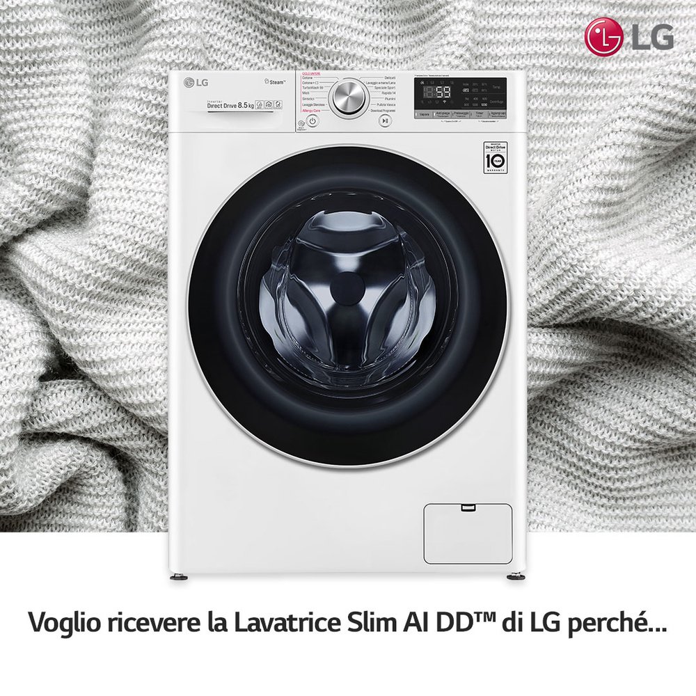 Lavatrice Slim Al DD™ solo 47 cm di profondità per una capienza maxi di 8.5 kg di bucato, finalmente posso dire addio allo spreco di acqua e detersivo!!😀😀😀💪💪