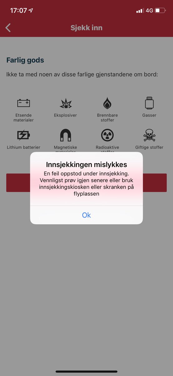 GuroRoed's tweet photo. @FlyNorwegianNO har dere problemer med innsjekk? Det feiler både på App og web https://t.co/cfxZmcErqW