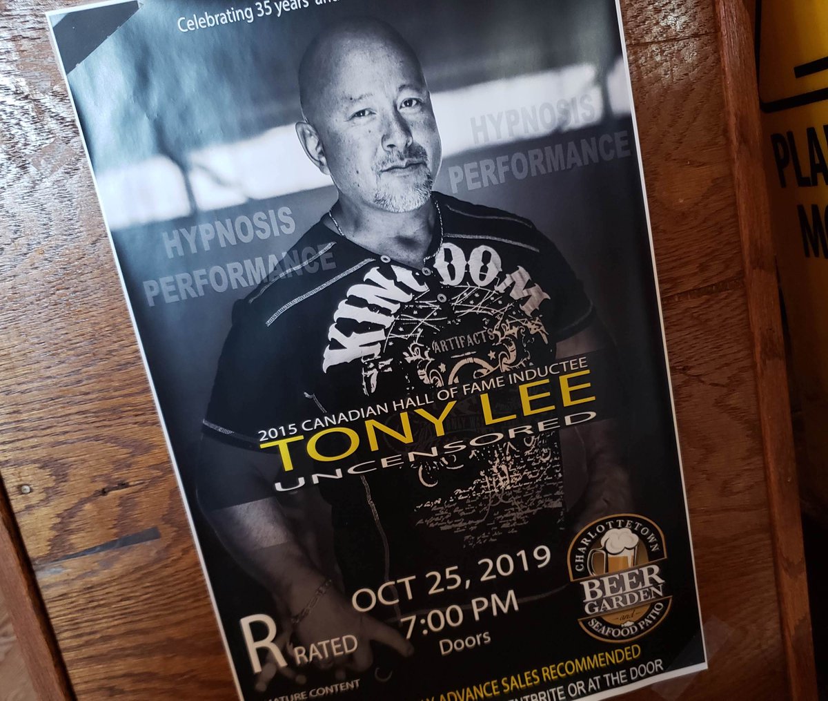 XXX hypnotist Tony Lee returns to the #Charlottetown Beer Garden stage on October 25th. Tickets available at eventbrite.ca