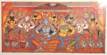 Kerala mural painting - Sree Rama Pattabhishekam #Ayodhya  #GodsOwnCountry