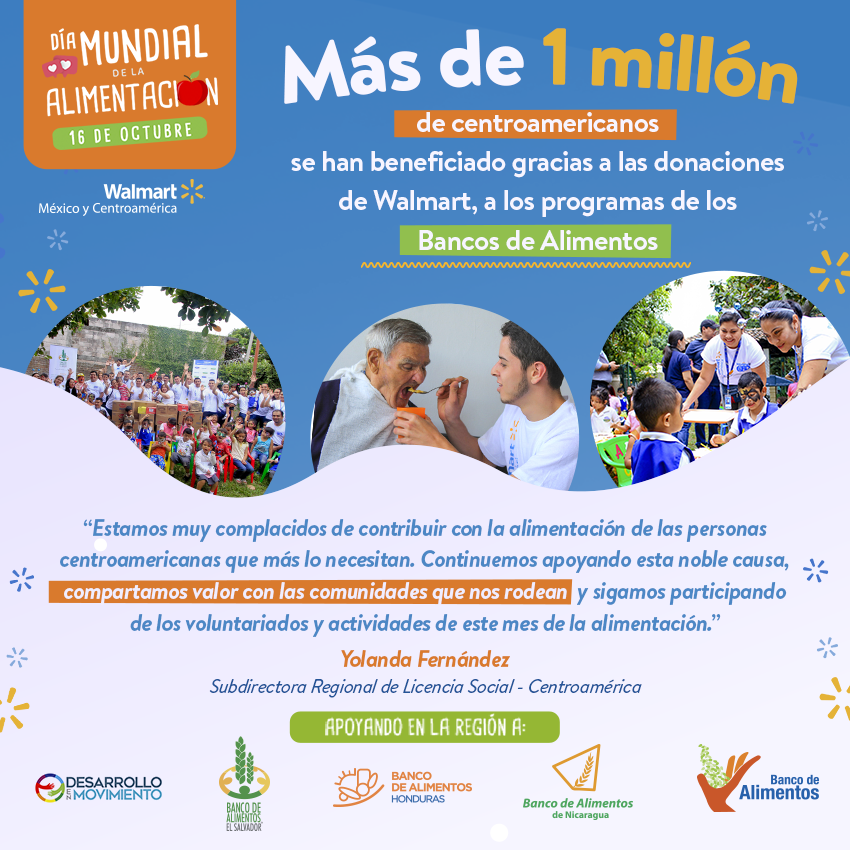 Cada beneficiado nos llena de orgullo y motivación para seguir siendo donantes de los programas Bancos de Alimentos.  💪🤩 #ValorCompartido
