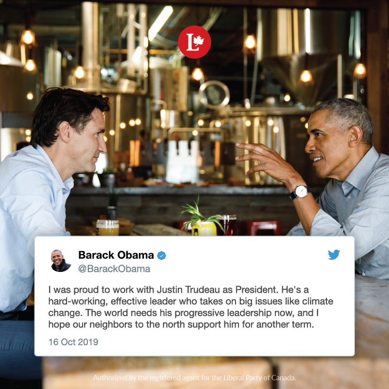 Tsiehta's tweet photo. @CPC_HQ supporters are coming out of the wood work to criticize this photo of @BarackObama endorsing @JustinTrudeau. If truth be told, this is the #blackface that @AndrewScheer supporters really truly hate, not the other one. #ScheerRacism #ScheerHypocricy #elxn43 https://t.co/cJgeCqR418