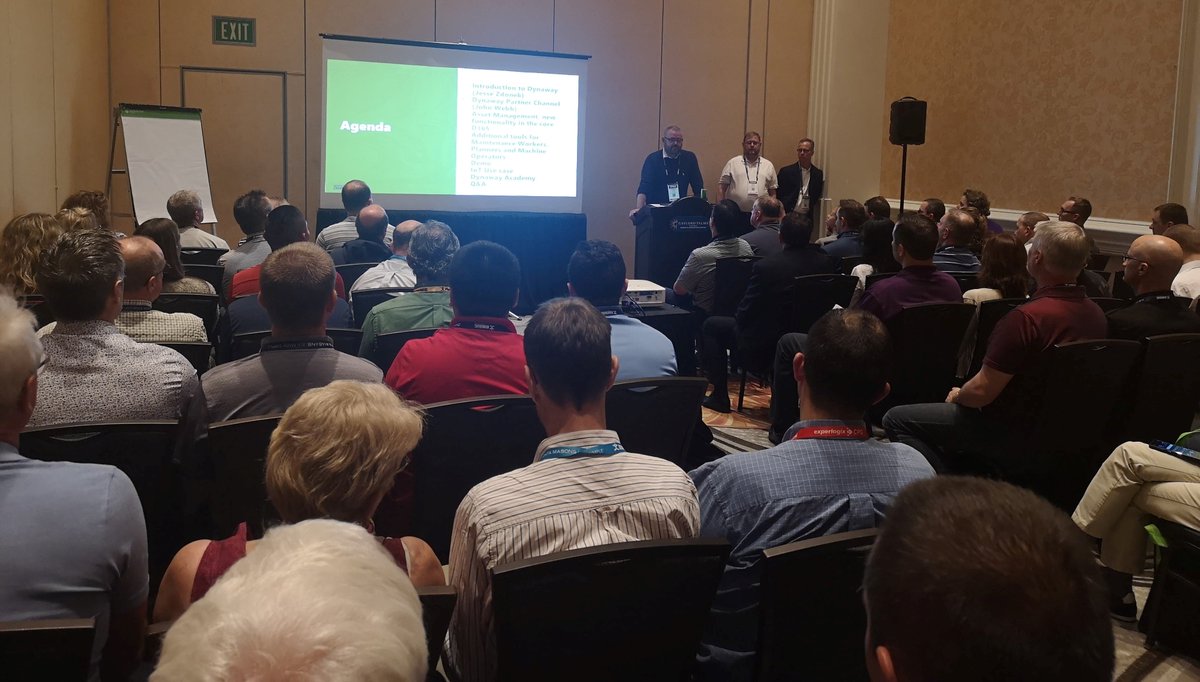 dynawaydotcom's tweet photo. This year our Solution Showcase Session about Maintenance Management Strategy Optimization has gathered more than 80 participants! We want to say thank you to all who have attended and hope to see you today at our booth 731!
#AXUGSummit #UserGroupSummit #assetmanagement https://t.co/0O1hWkV9RV