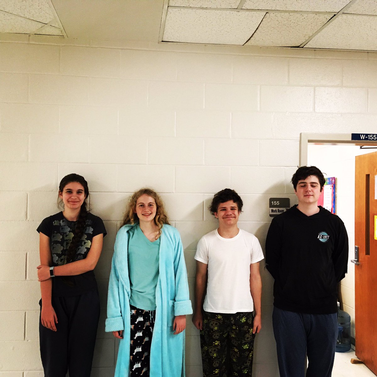 Rocking the pajamas. No sleeping during robotics!