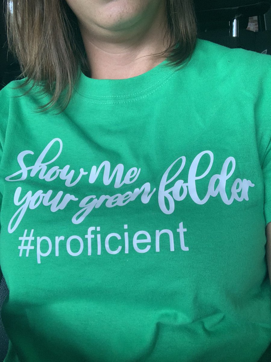 amandaann438's tweet photo. Sporting my #DataTeams shirt today! “Show me your green folder.” Love these conversations....Thanks @maggie_cage for teaching me this program! https://t.co/catmVS2dKe