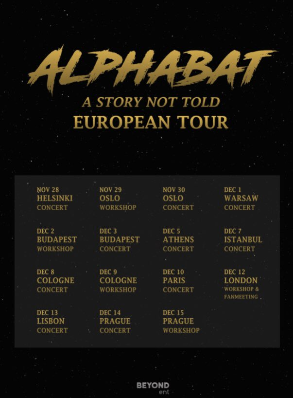 BHsFlowerWay's tweet photo. Alphabat are coming back to Europe for their 5th time!!! I love them so much and I recommend y’all to get yourself a Ticket! @BEYOND_ENTER  They are so powerful and they deserve all love and support!! #beyond_giveaway #beyond_alphabat #beyond_cologne https://t.co/Yk6zjmD6b1