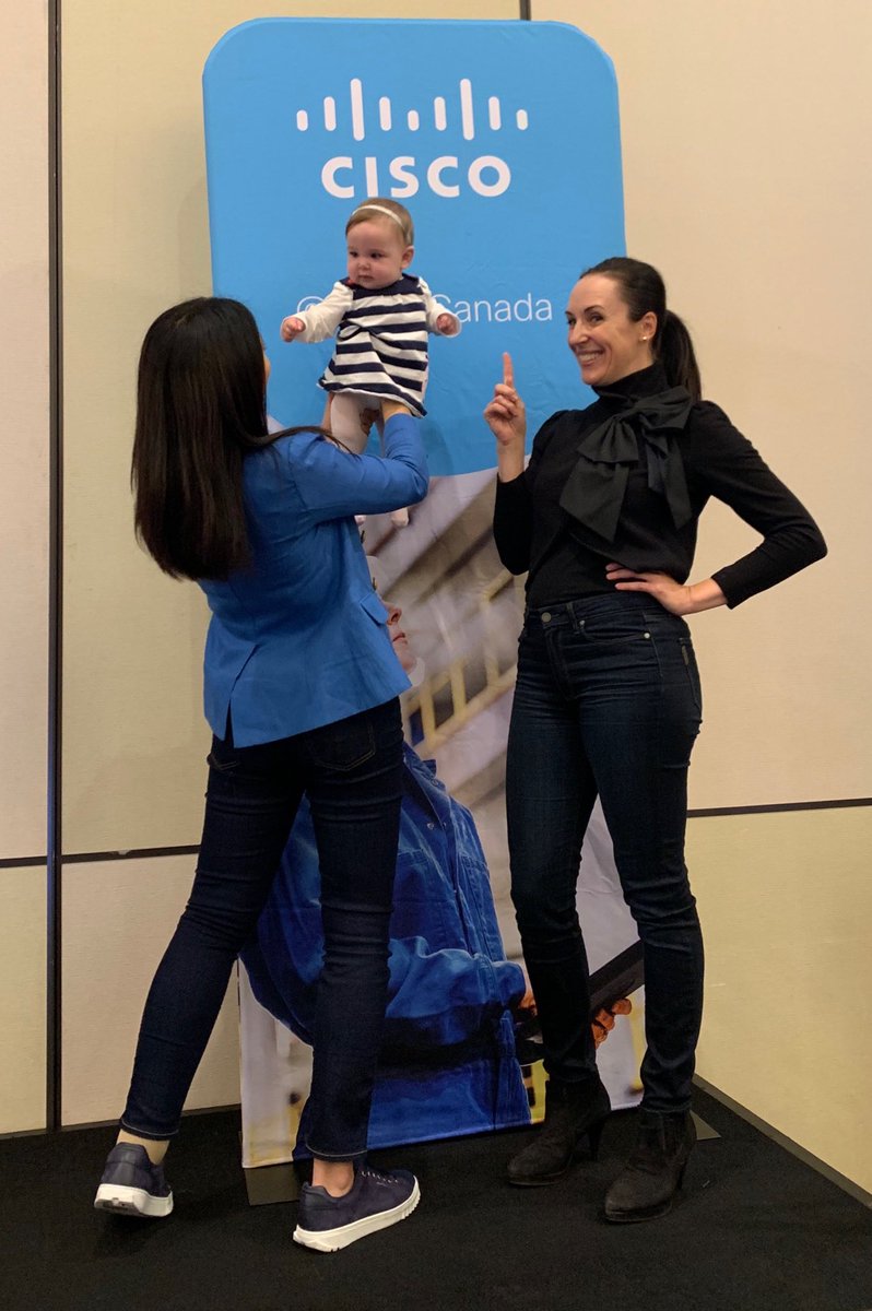 RolaDagher's tweet photo. When ⁦@CathyWorden⁩ brings her baby to #connectCanada. We @ciscocanada start them early and working on the next generation #lovewereyouwork #WeAreCisco https://t.co/e4ENNLloSz