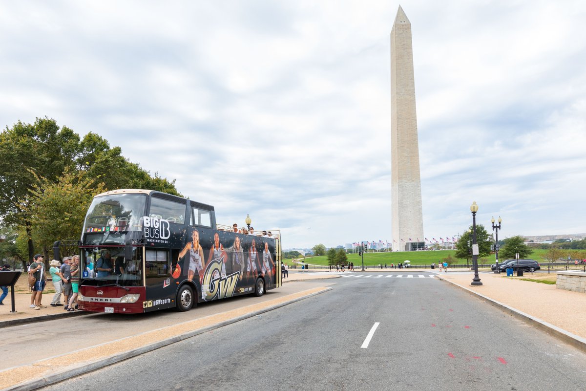 GW_WBB's tweet photo. 🚨CONTEST TIME🚨
It's time to #SpotTheBus. From now through Saturday, snap a pic of our GW bus and around town and tweet us for a chance to win tickets to our #HomeOpenerWeekend and a GW prize pack!
Use #RaiseHigh and #SpotTheBus to enter! Good luck! https://t.co/OoAkaGgoiJ